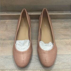 Easy spirit Crocodile-Embossed Pink ball Low‎ Heel Dress Shoes Sz 10m new